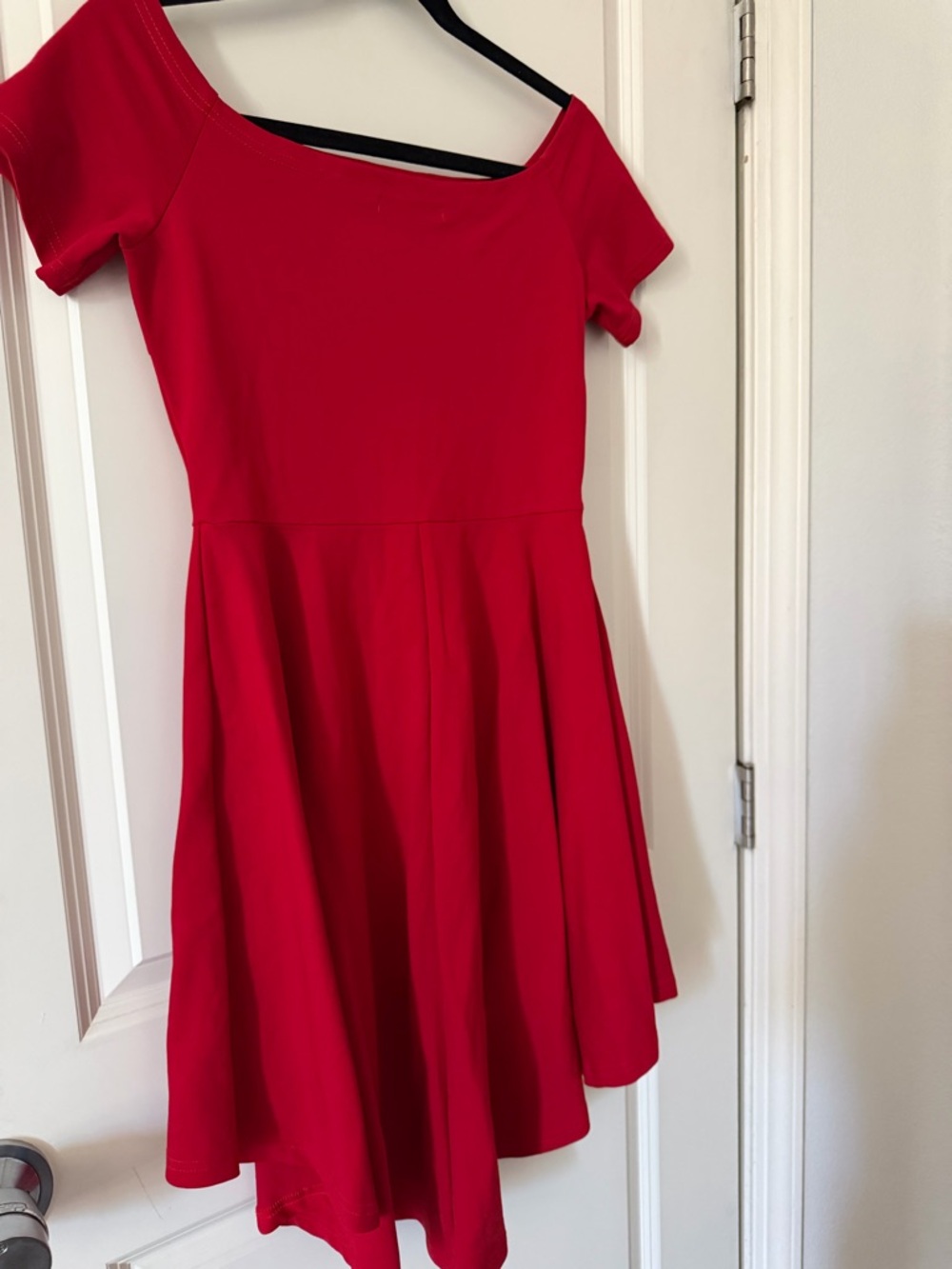 Pretty Red Off-Shoulder High-Low Dress - Picture 2 of 5